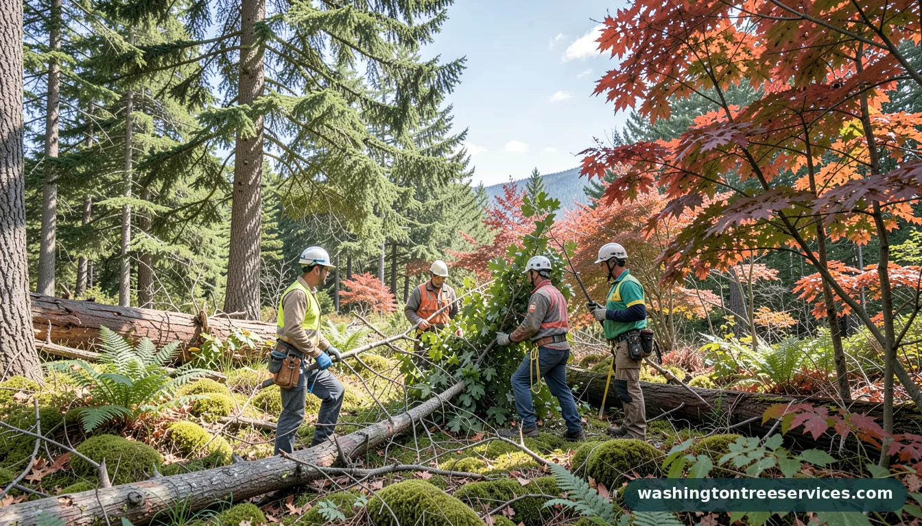 Professional equipment for level 2 tree risk assessment in Washington level 2 tree risk assessment - tree service equipment and crew in Washington