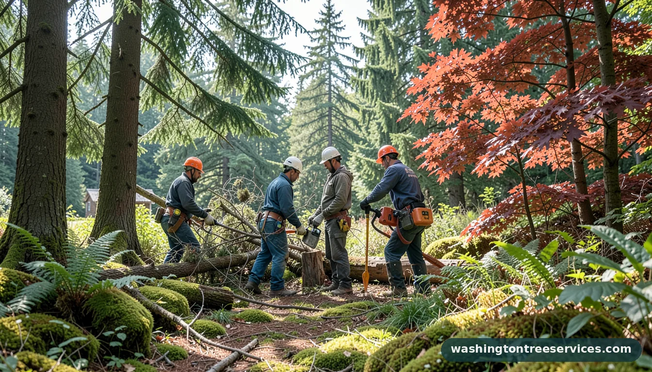 Completed level 2 tree risk assessment project by Washington Tree Services level 2 tree risk assessment - completed tree work by Washington Tree Services