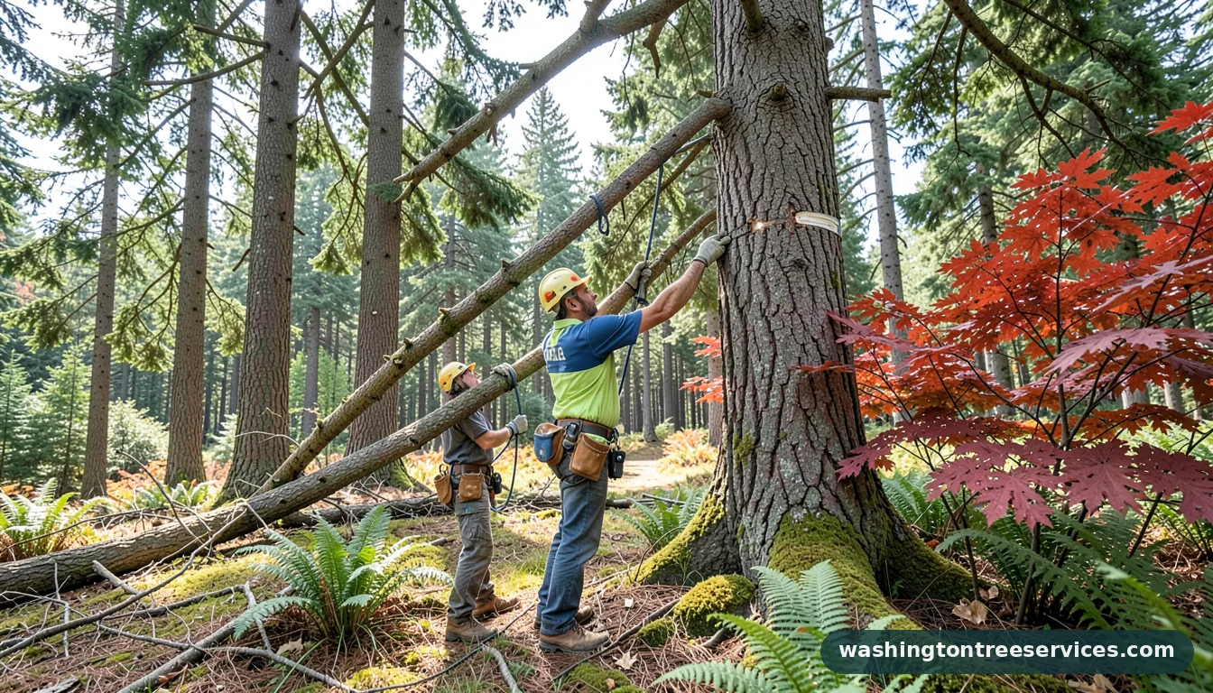 Completed limbing a tree project by Washington Tree Services limbing a tree - completed tree work by Washington Tree Services