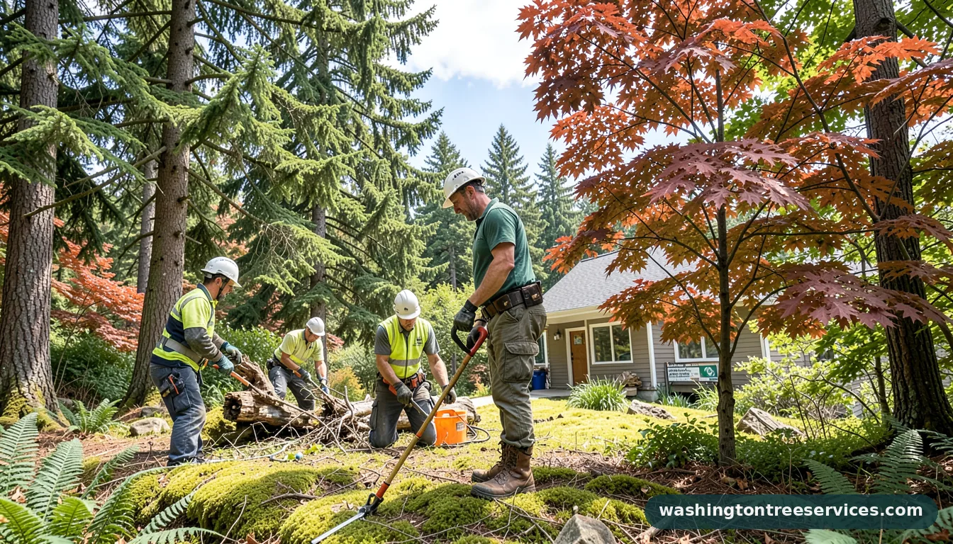 Completed local arborist project by Washington Tree Services local arborist - completed tree work by Washington Tree Services