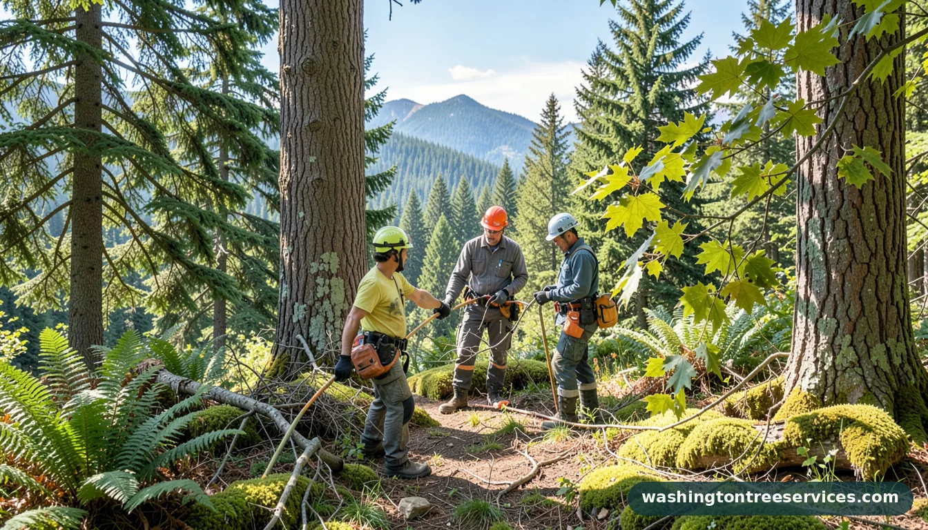 local tree company - certified arborists at work in Washington