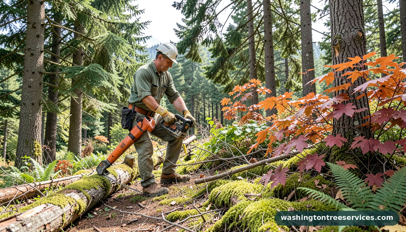 local tree company - tree service equipment and crew in Washington