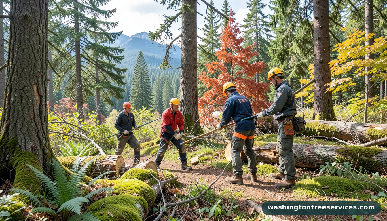 local tree cutters - certified arborists at work in Washington