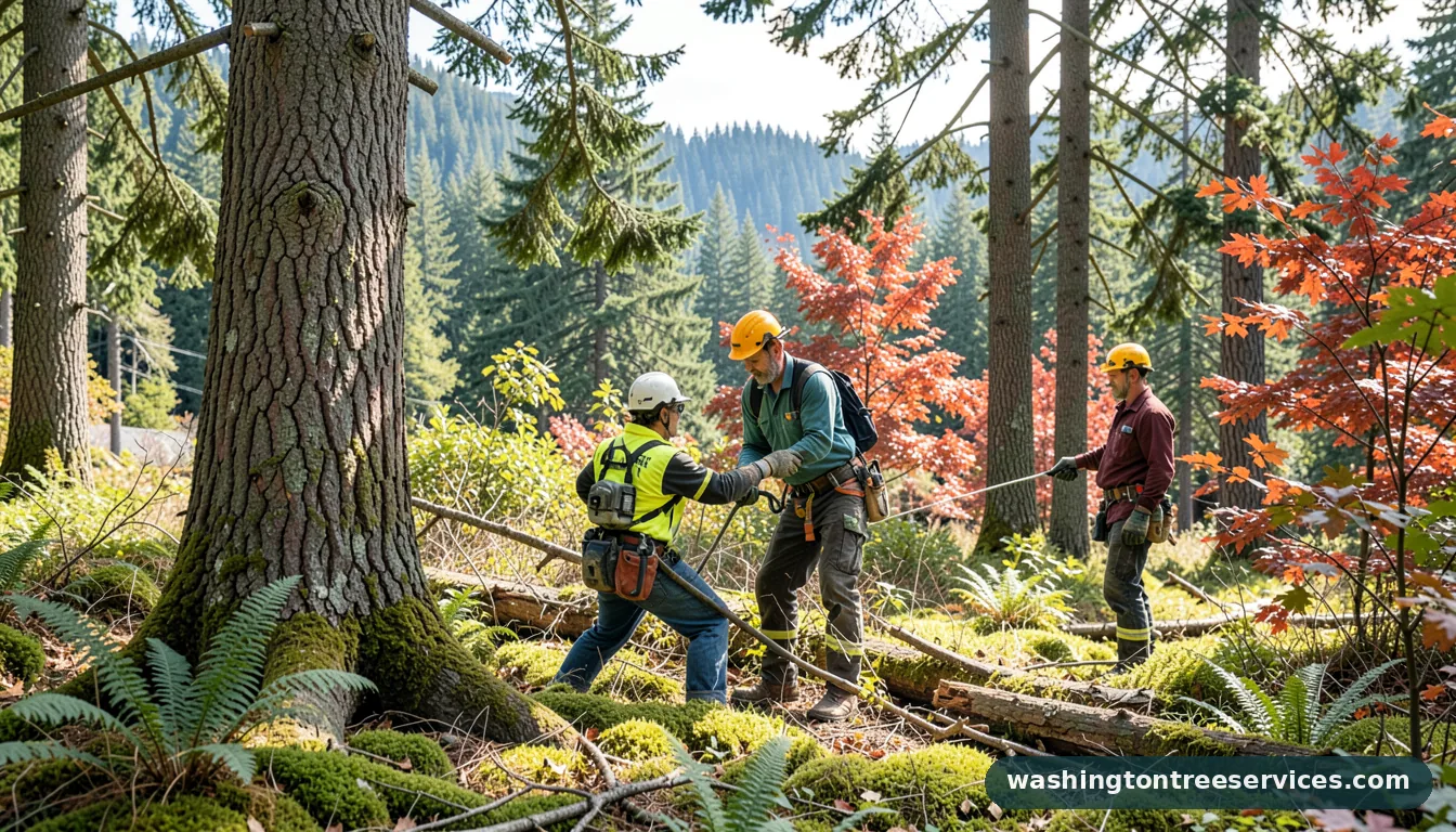 local tree service near me - certified arborists at work in Washington