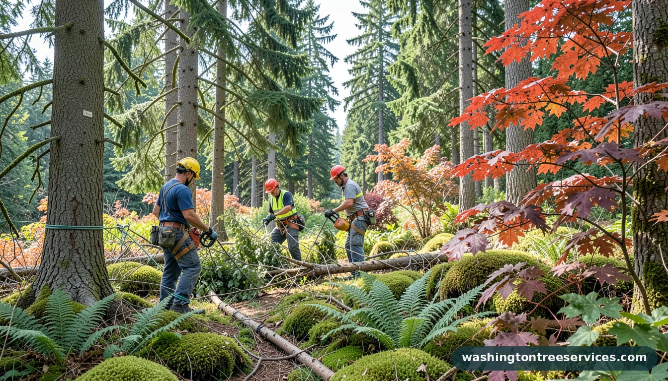 local tree service near me - tree service equipment and crew in Washington