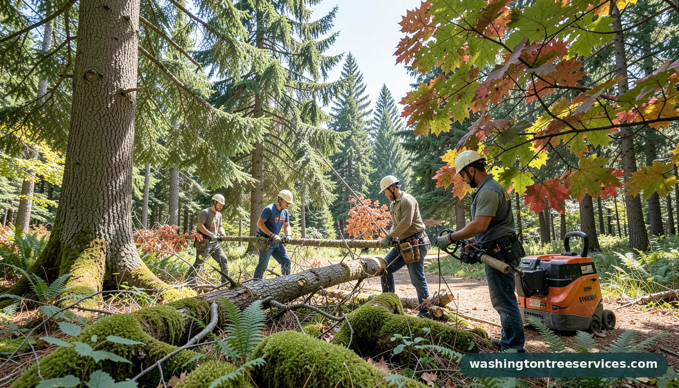 local tree service near me - completed tree work by Washington Tree Services