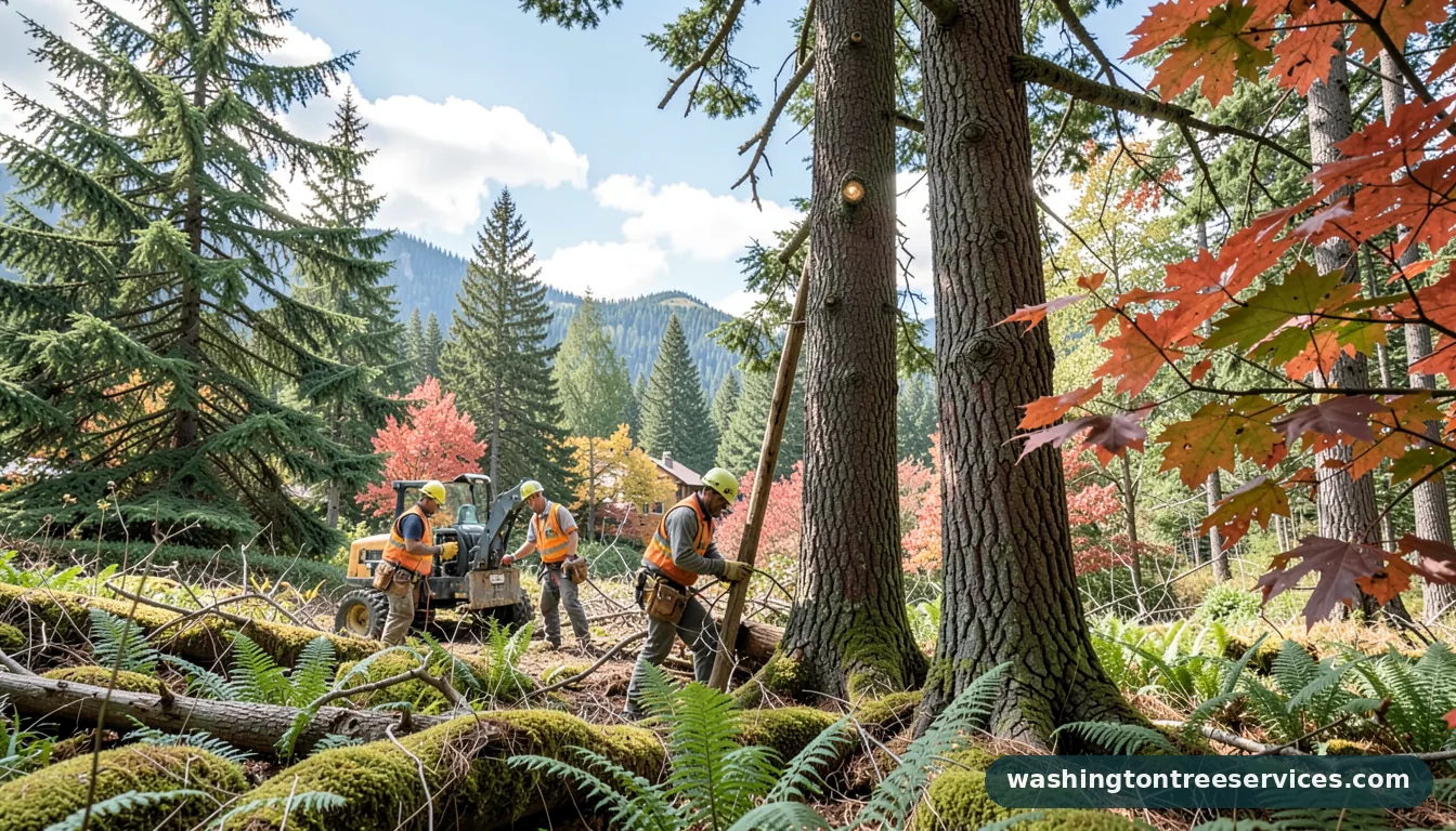 local tree service - completed tree work by Washington Tree Services