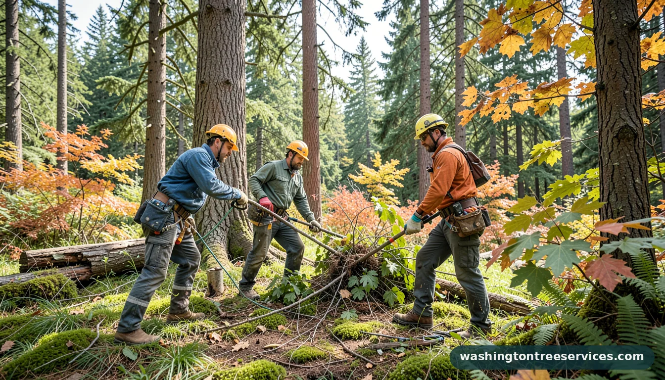 lynnwood tree care - tree service equipment and crew in Washington