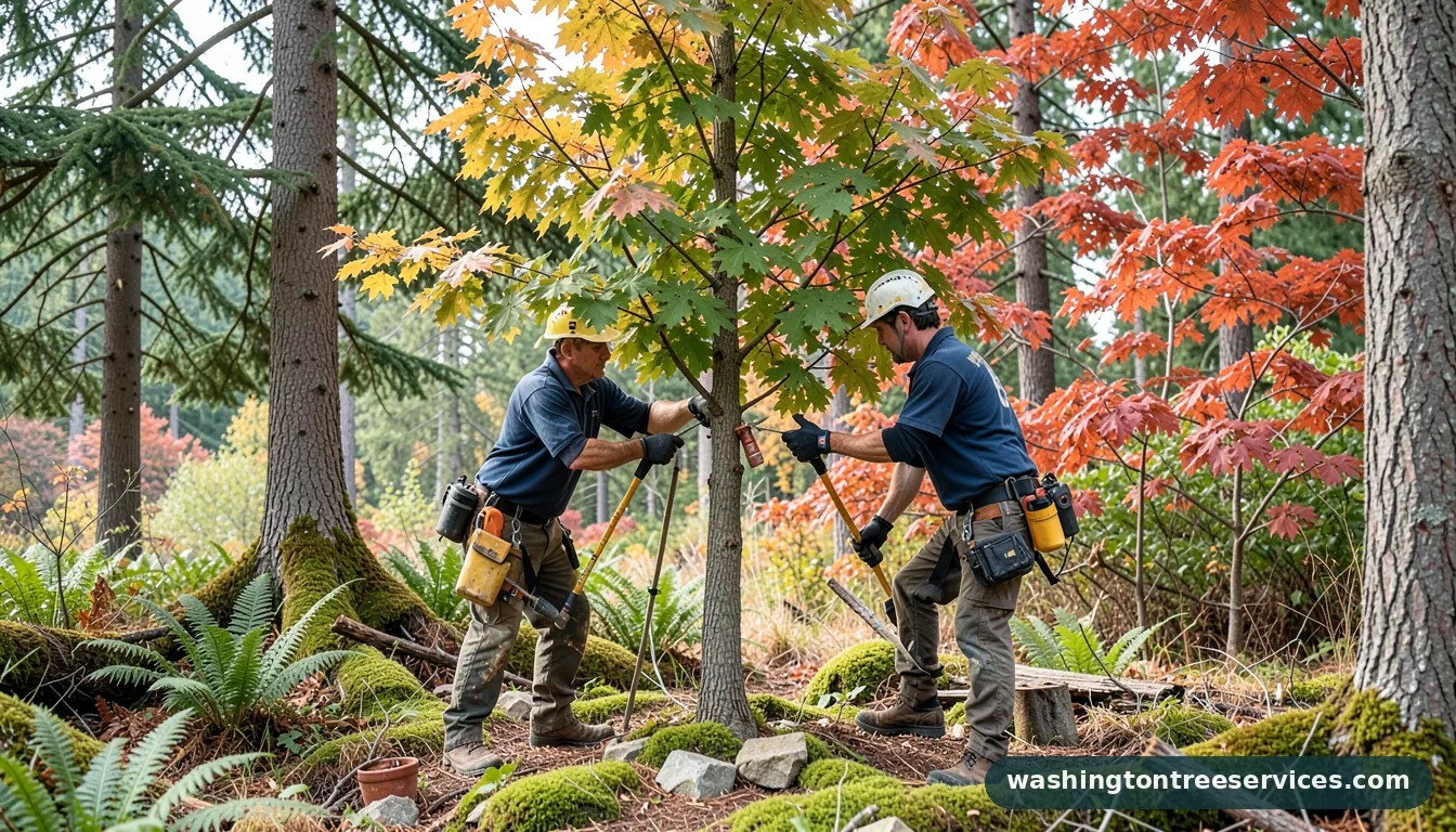 maple tree pruning tips - completed tree work by Washington Tree Services