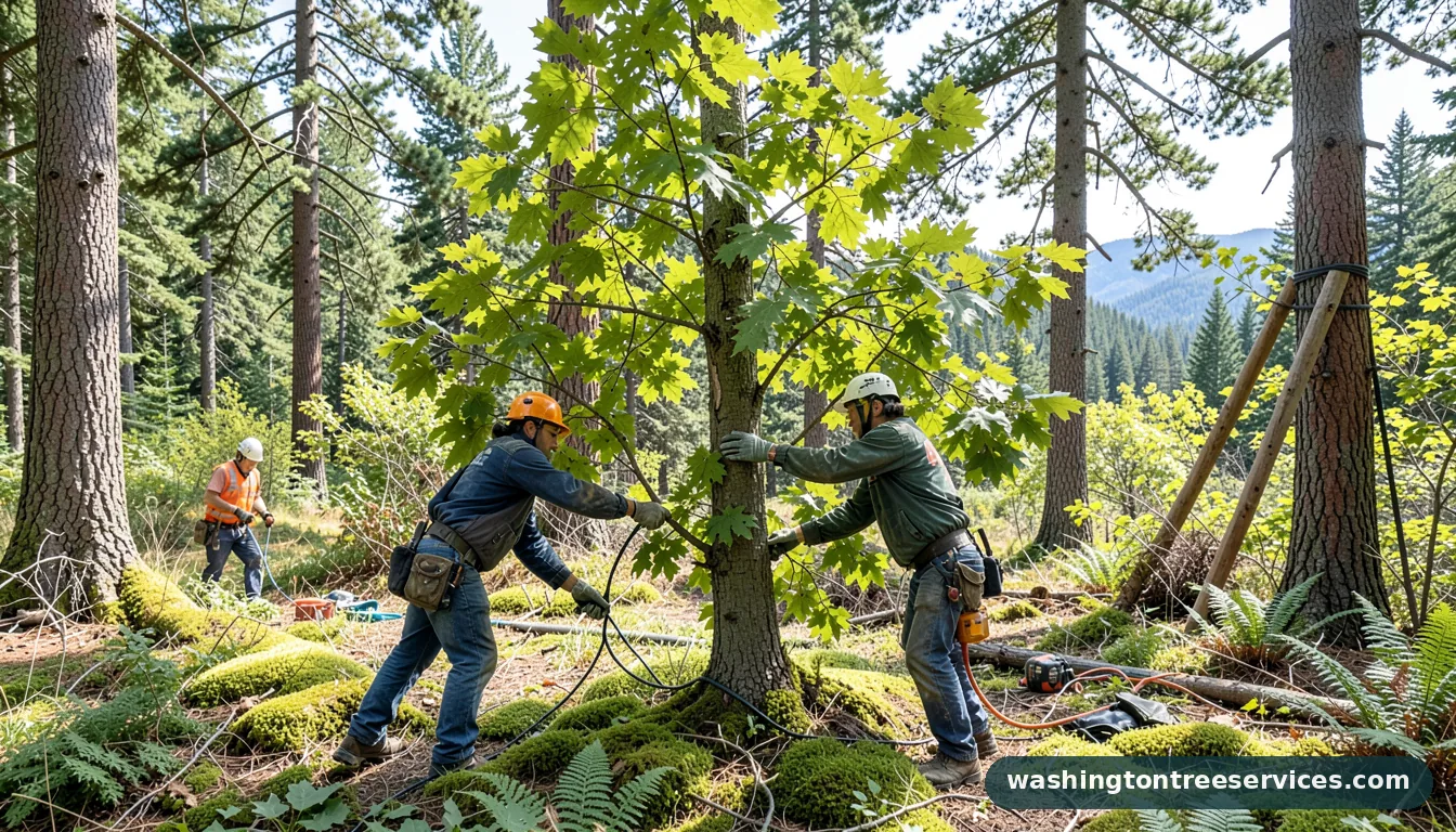 maple tree trimming - completed tree work by Washington Tree Services