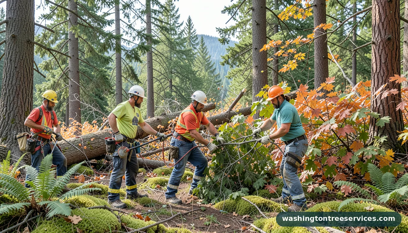 maple valley tree removal - tree service equipment and crew in Washington
