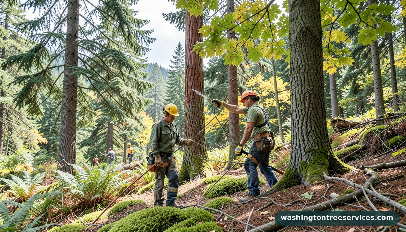 Certified arborists handling maple valley tree service in Washington maple valley tree service - certified arborists at work in Washington