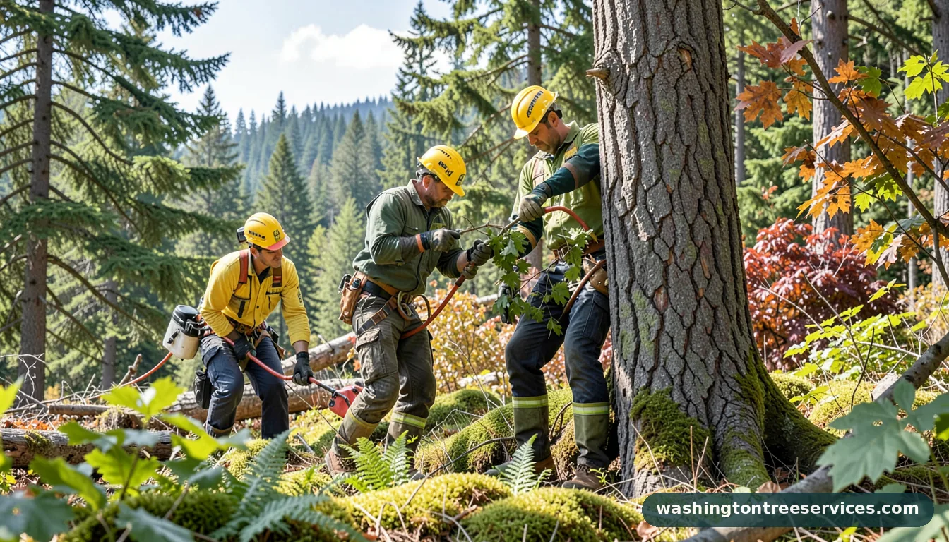 Completed maple valley tree service project by Washington Tree Services maple valley tree service - completed tree work by Washington Tree Services