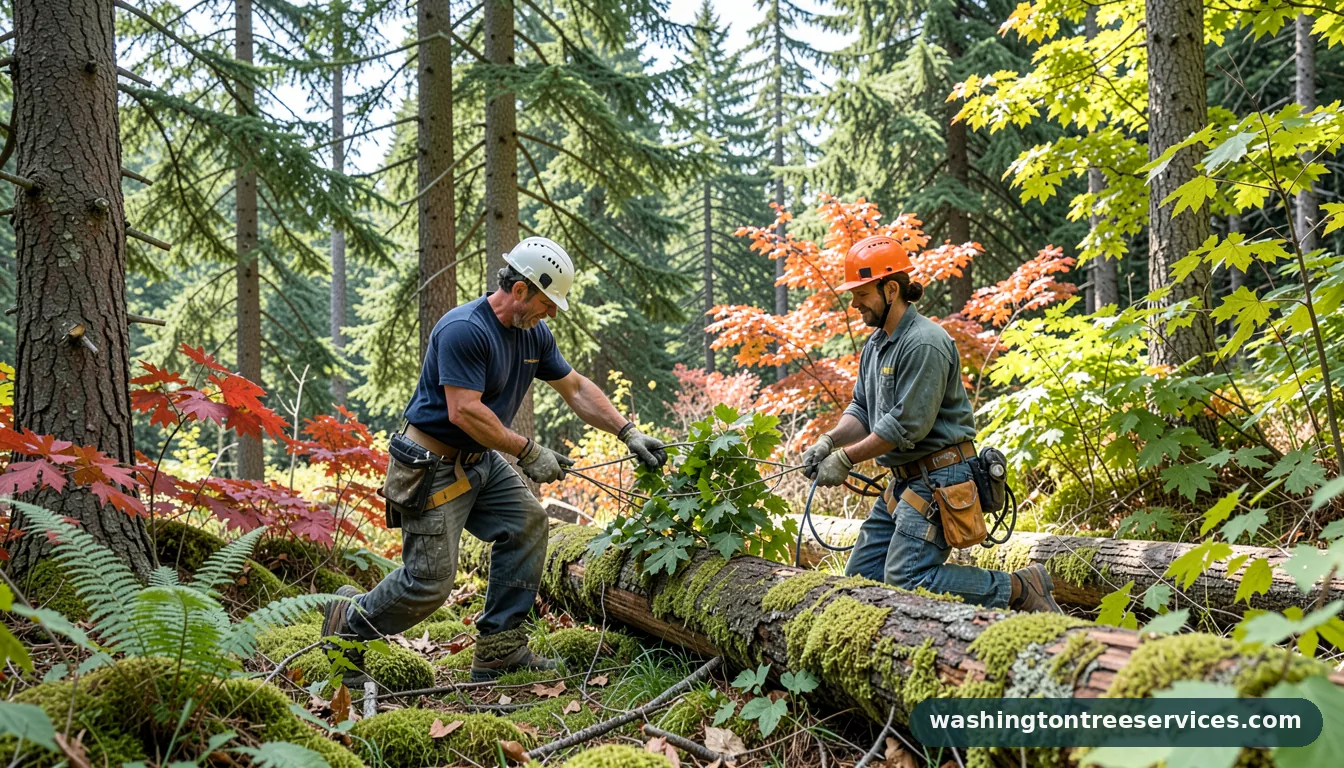 Certified arborists handling maple valley tree services in Washington maple valley tree services - certified arborists at work in Washington