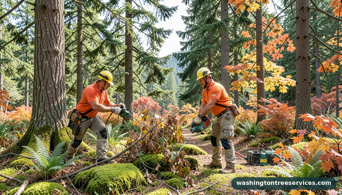 Completed maple valley tree services project by Washington Tree Services maple valley tree services - completed tree work by Washington Tree Services