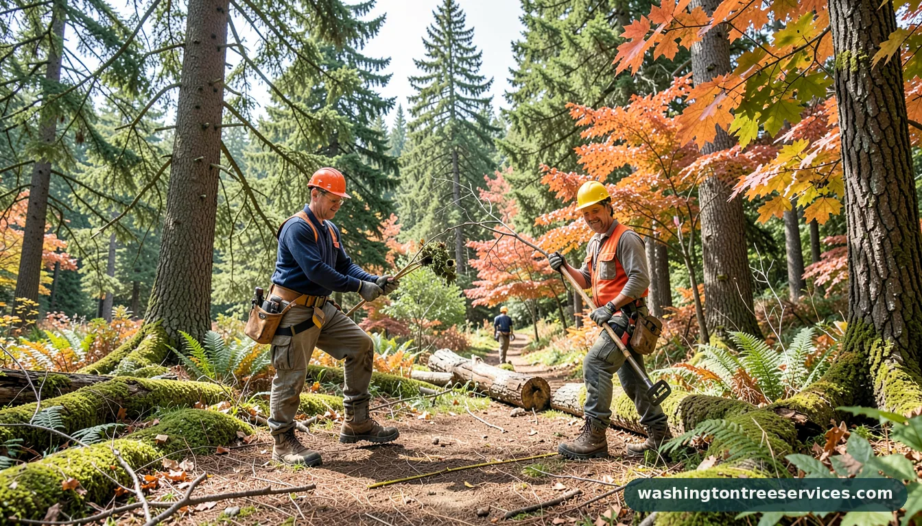 mercer island arborist - tree service equipment and crew in Washington
