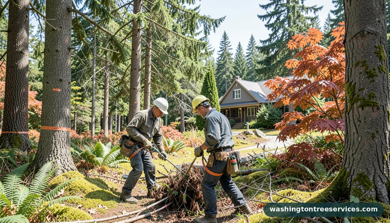 mercer island arborist - completed tree work by Washington Tree Services