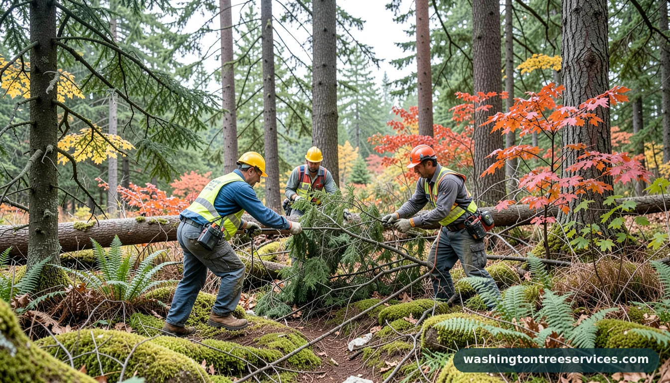 mercer island tree removal - certified arborists at work in Washington