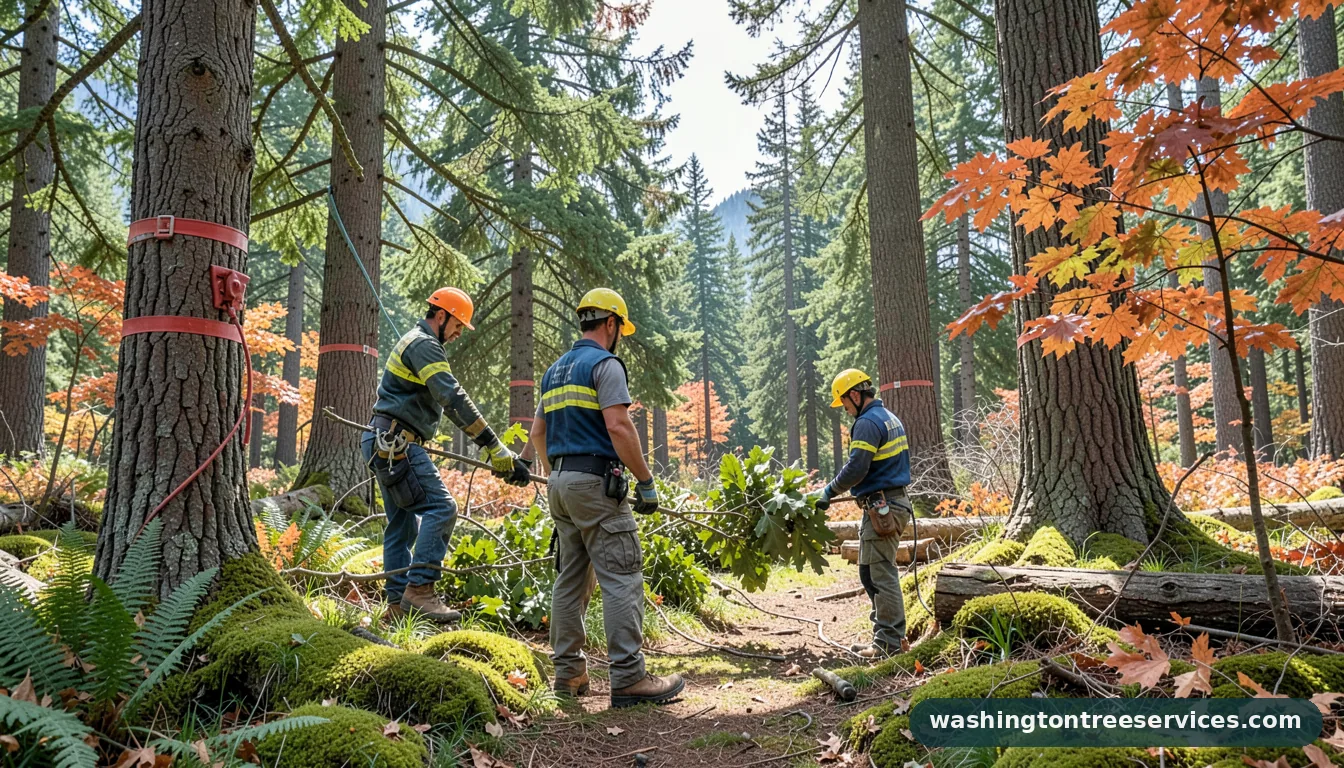 monroe tree care - tree service equipment and crew in Washington
