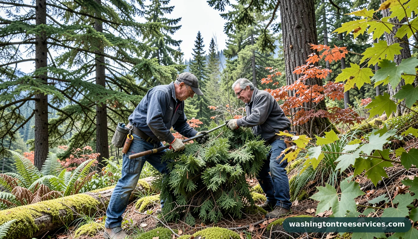 monterey cypress pruning - certified arborists at work in Washington