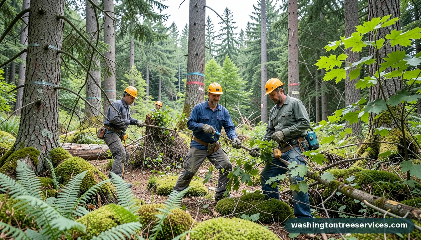 nick tree surgeon - tree service equipment and crew in Washington