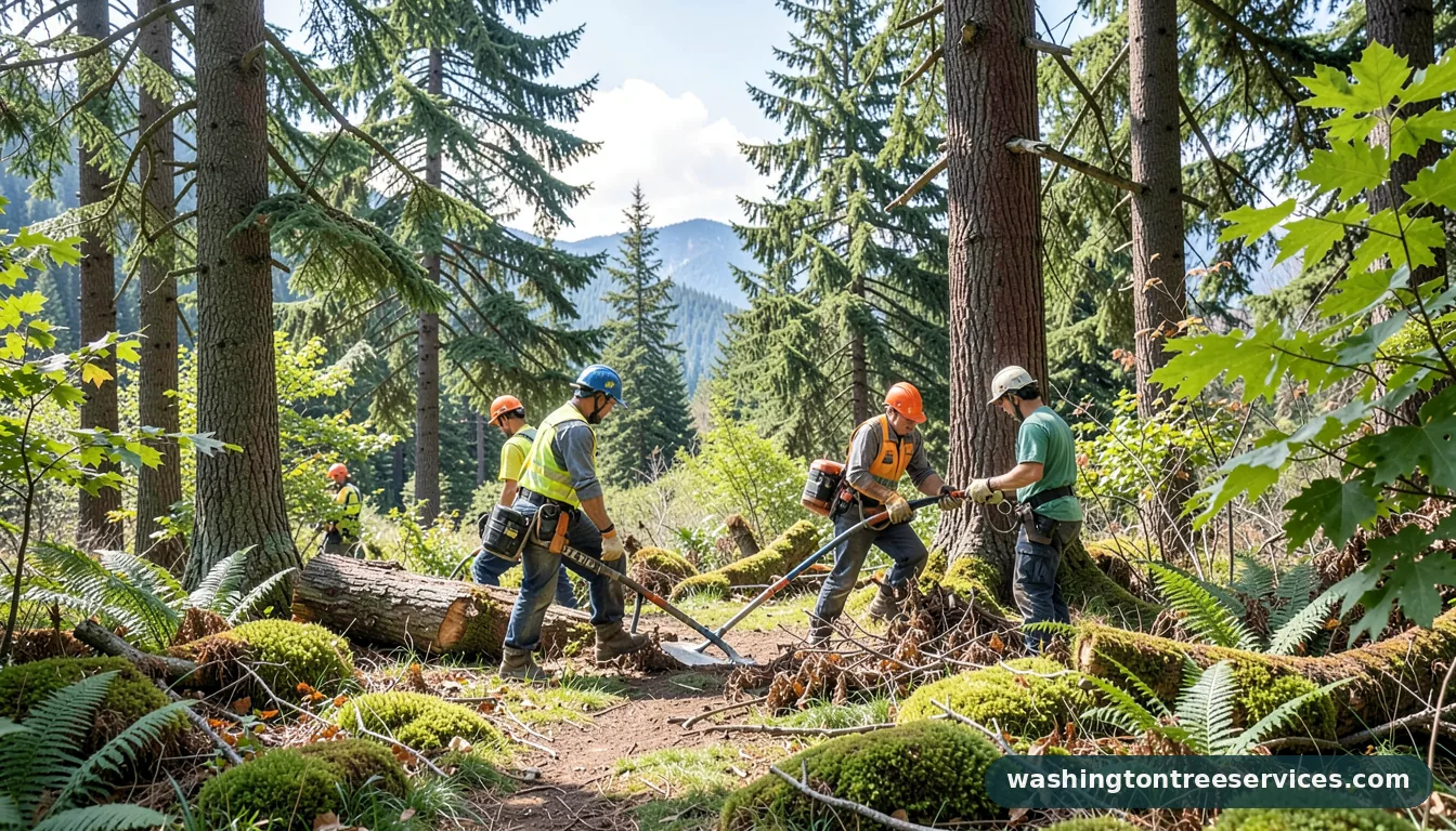 nick tree surgeon - completed tree work by Washington Tree Services