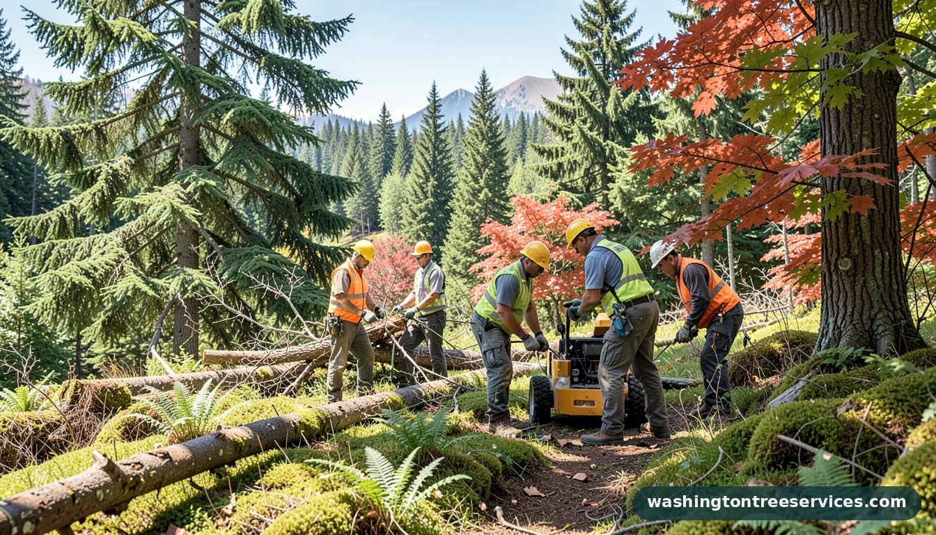 Professional equipment for no cost tree removal near me in Washington no cost tree removal near me - tree service equipment and crew in Washington