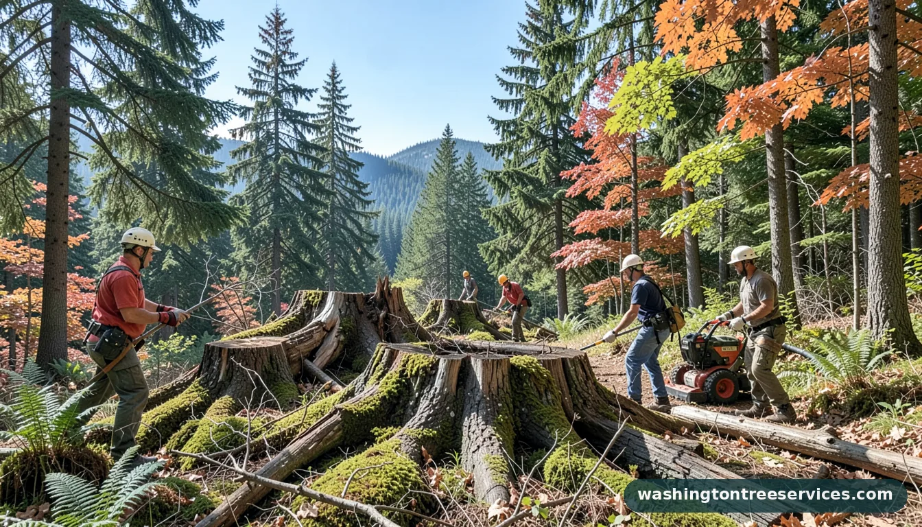 old tree stumps - professional tree service in Washington