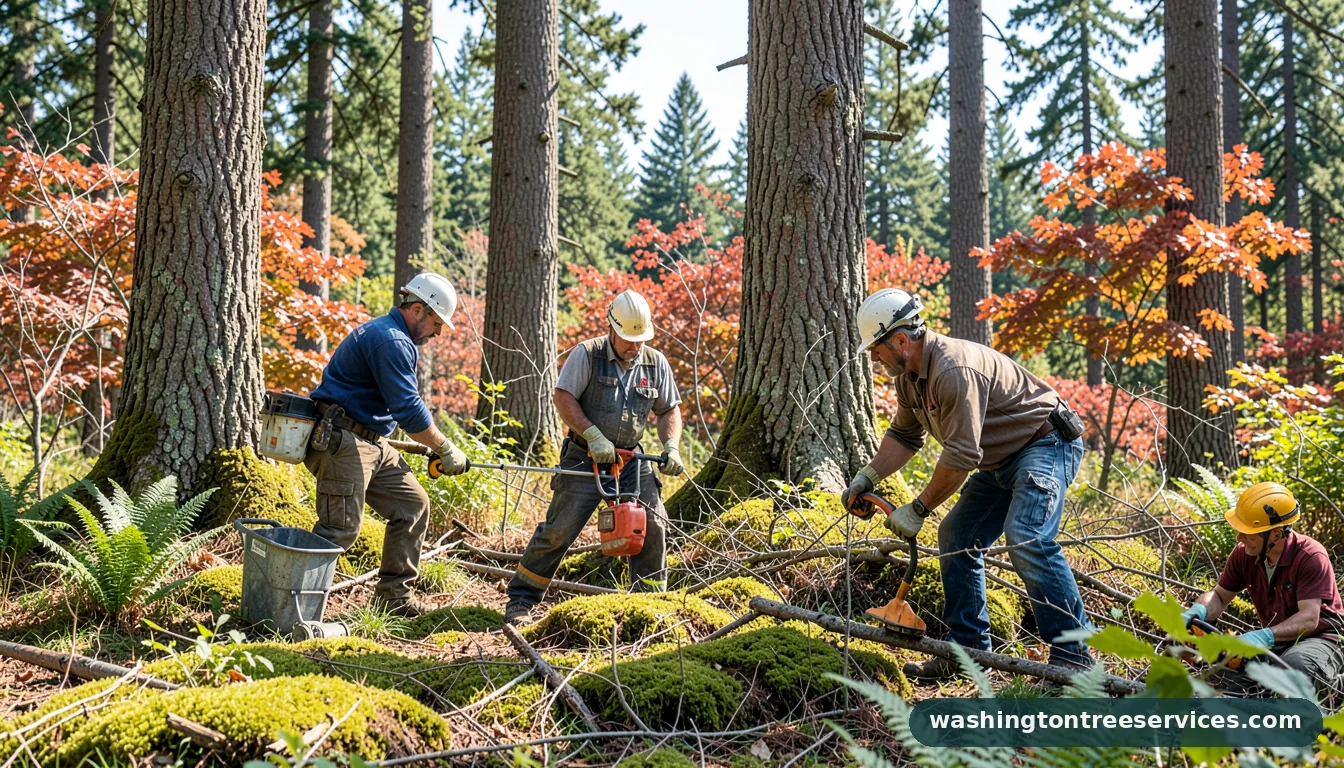 oregon woodsmen - completed tree work by Washington Tree Services