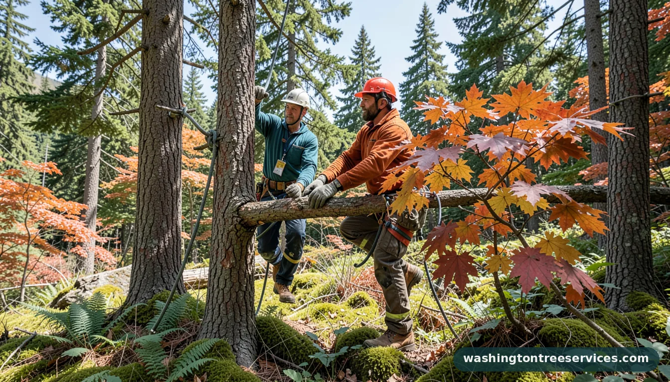 out on a limb arborist - certified arborists at work in Washington