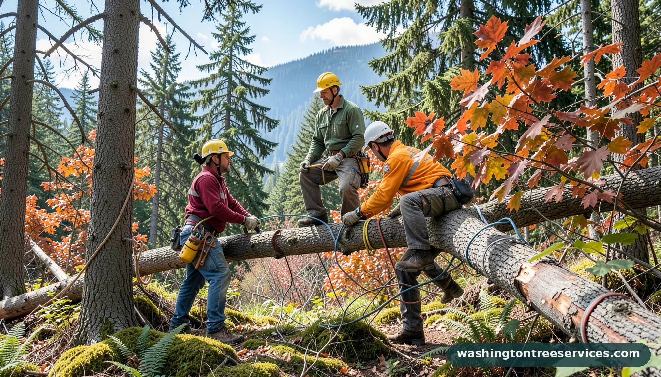 Professional equipment for out on a limb tree service in Washington out on a limb tree service - tree service equipment and crew in Washington