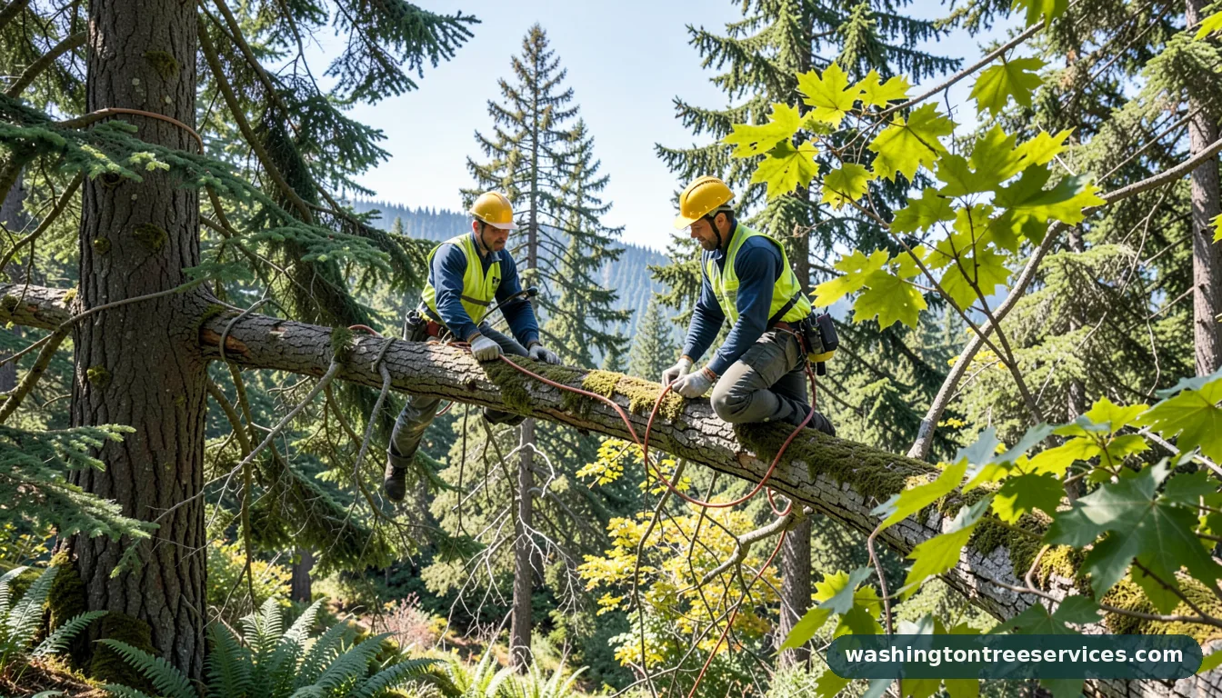 Completed out on a limb tree service project by Washington Tree Services out on a limb tree service - completed tree work by Washington Tree Services