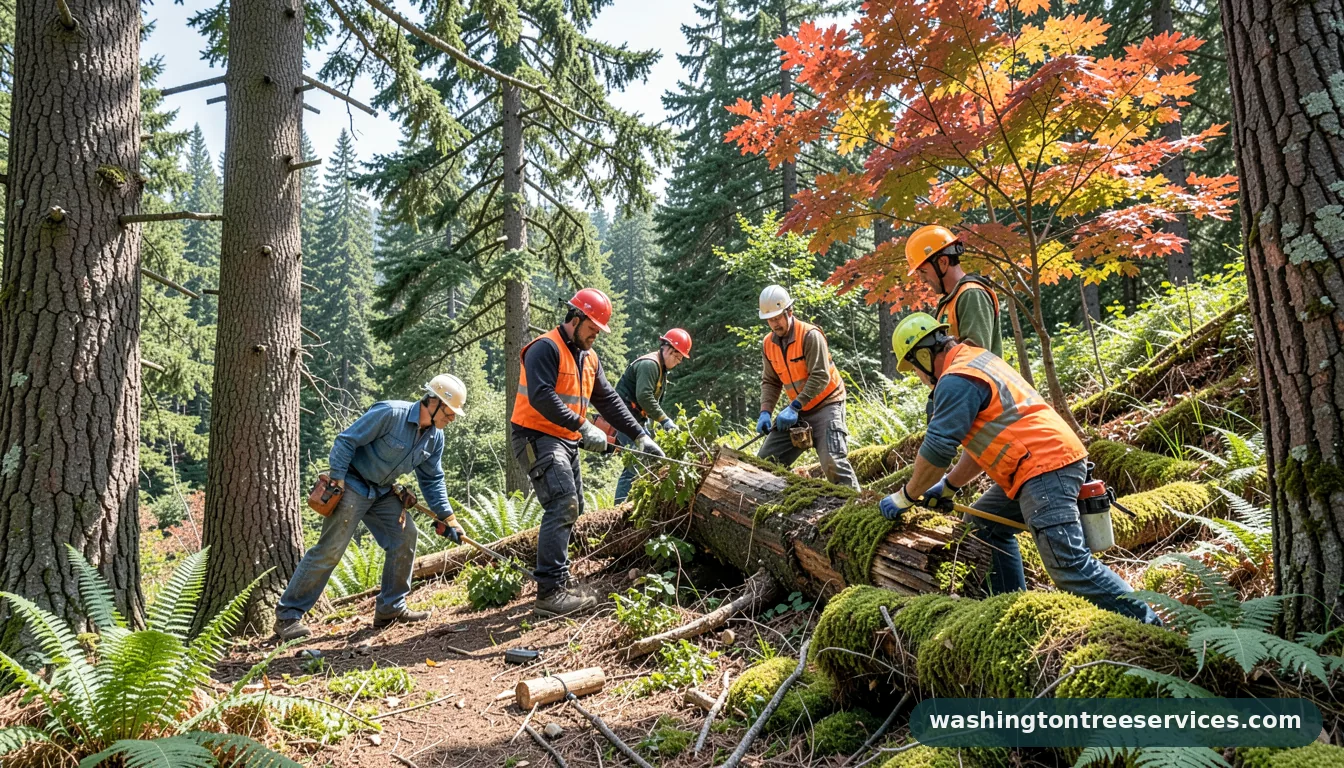 people who cut down trees - certified arborists at work in Washington