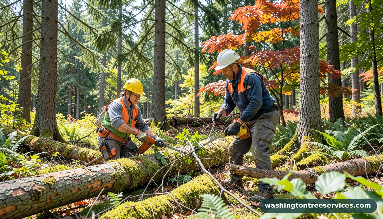 people who cut down trees - tree service equipment and crew in Washington