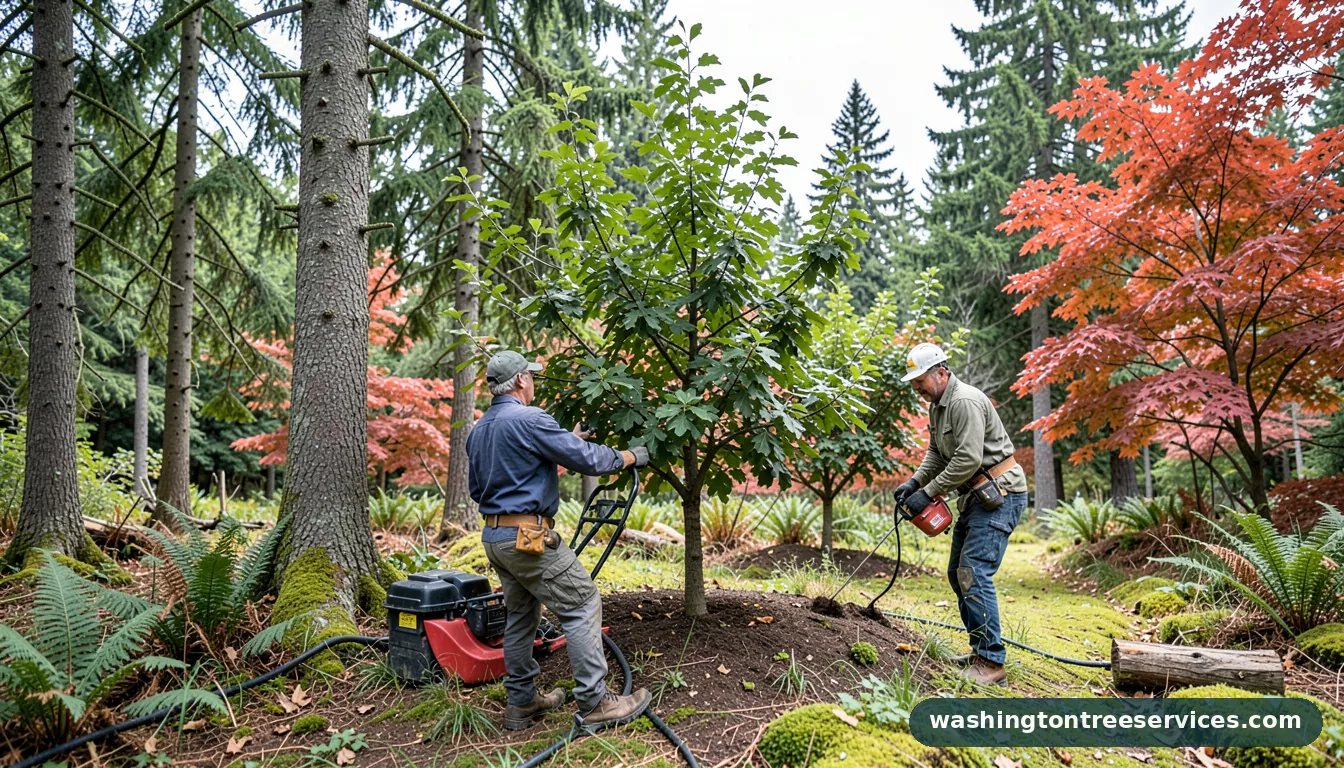 pillar fruit trees care - completed tree work by Washington Tree Services