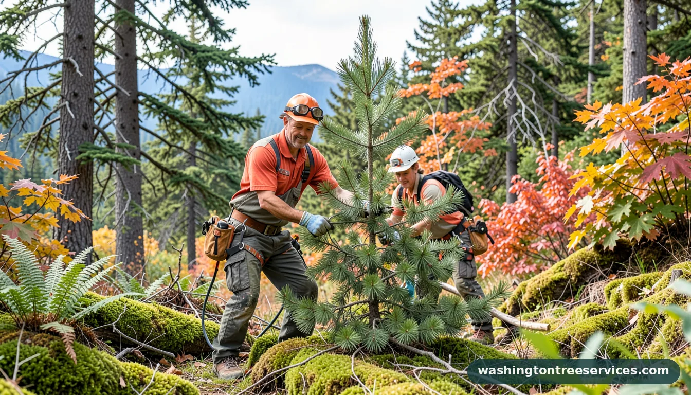 pine tree treatment - certified arborists at work in Washington