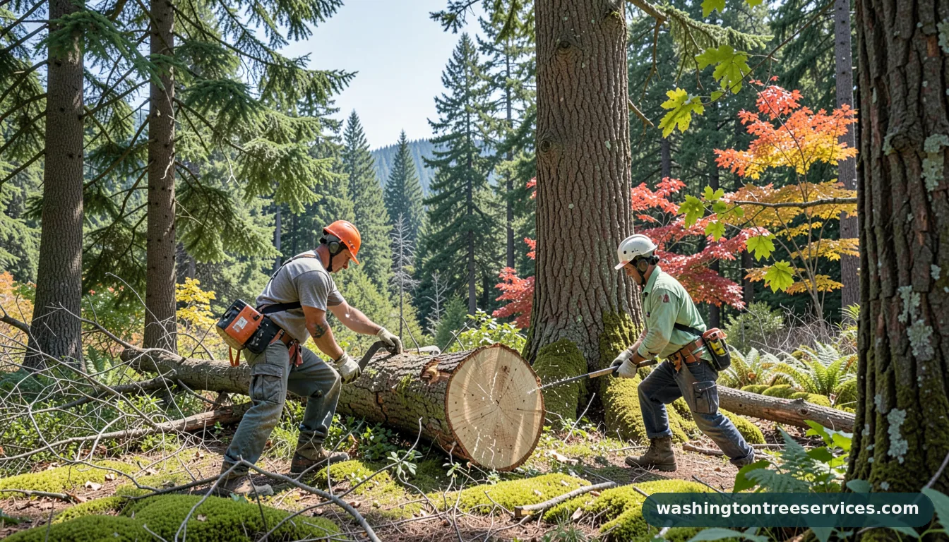 Completed price for cutting a tree down project by Washington Tree Services price for cutting a tree down - completed tree work by Washington Tree Services