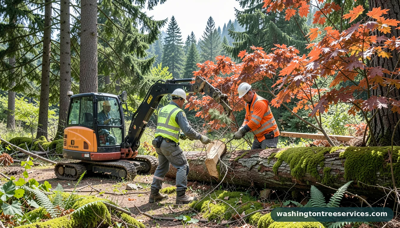 Professional equipment for professional tree cutting in Washington professional tree cutting - tree service equipment and crew in Washington