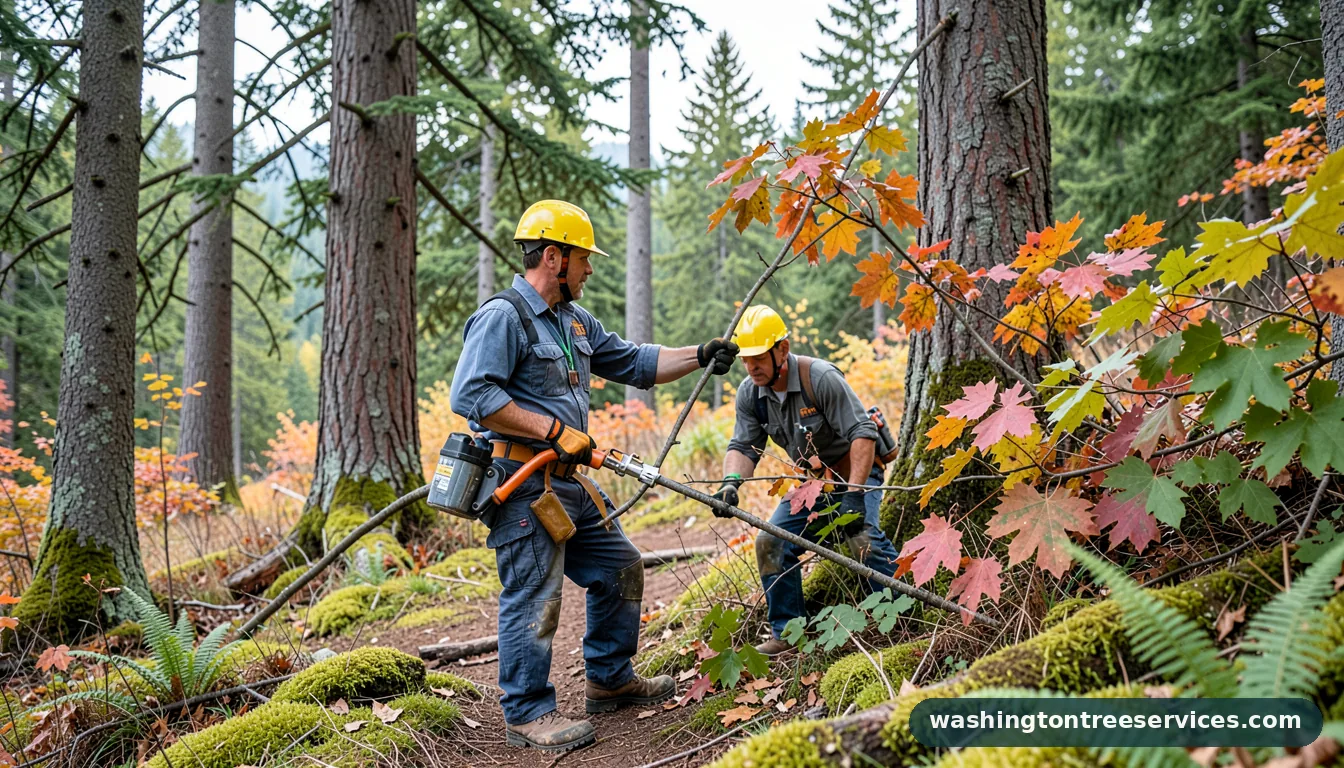 professional tree pruner - tree service equipment and crew in Washington