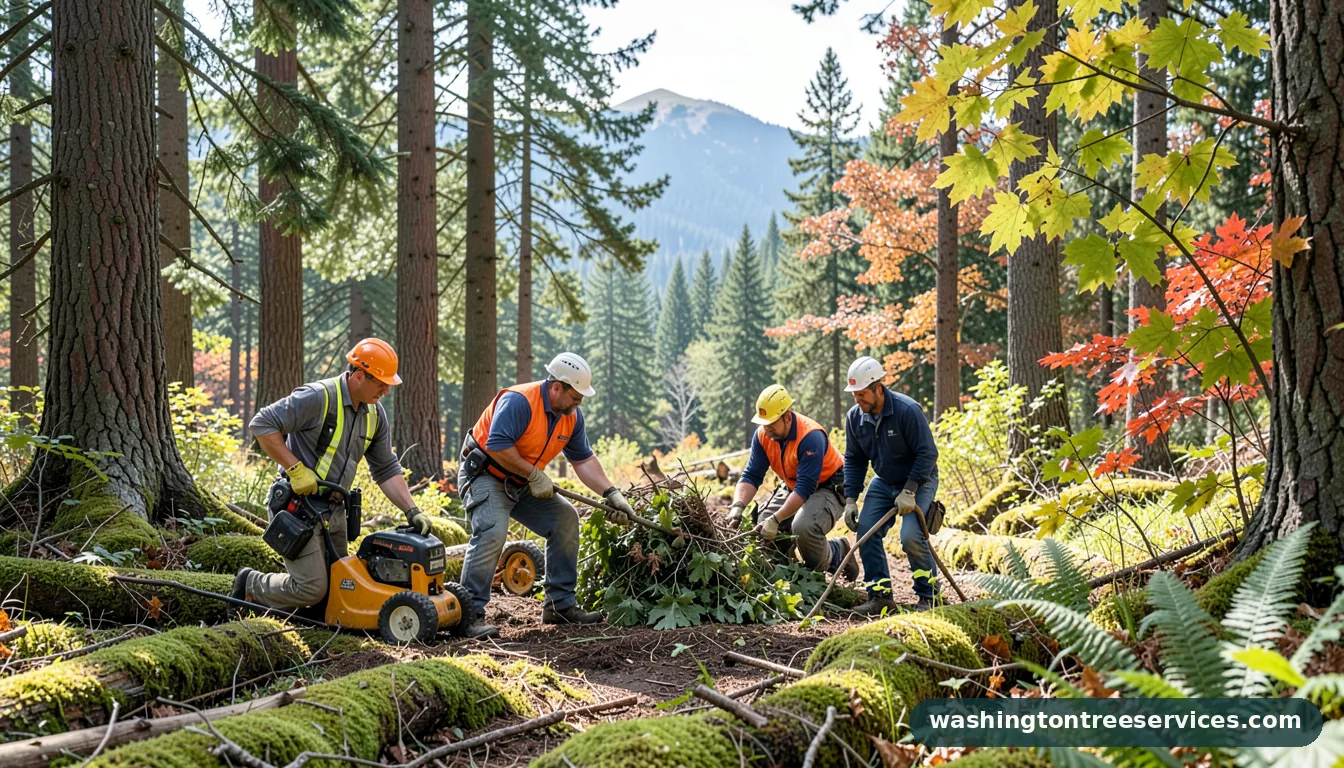 Professional equipment for professional tree service in Washington professional tree service - tree service equipment and crew in Washington