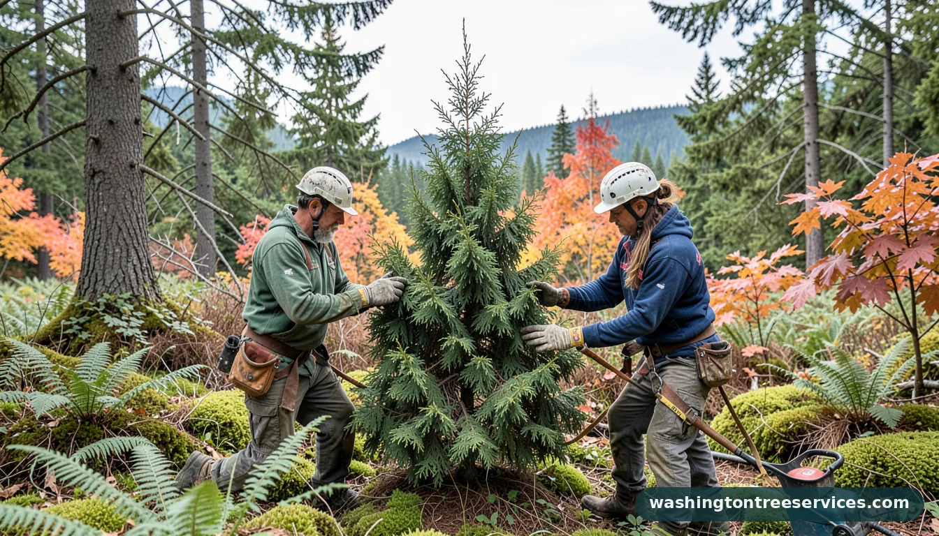 prune cypress tree - certified arborists at work in Washington
