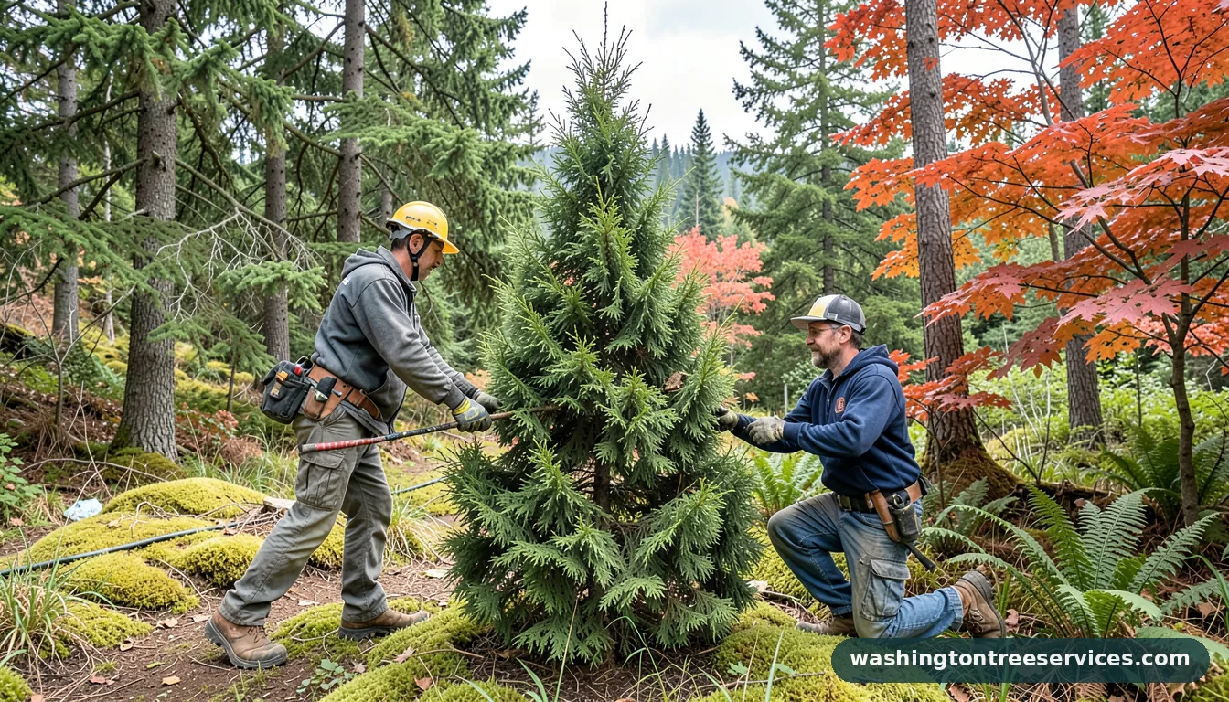 prune cypress tree - completed tree work by Washington Tree Services
