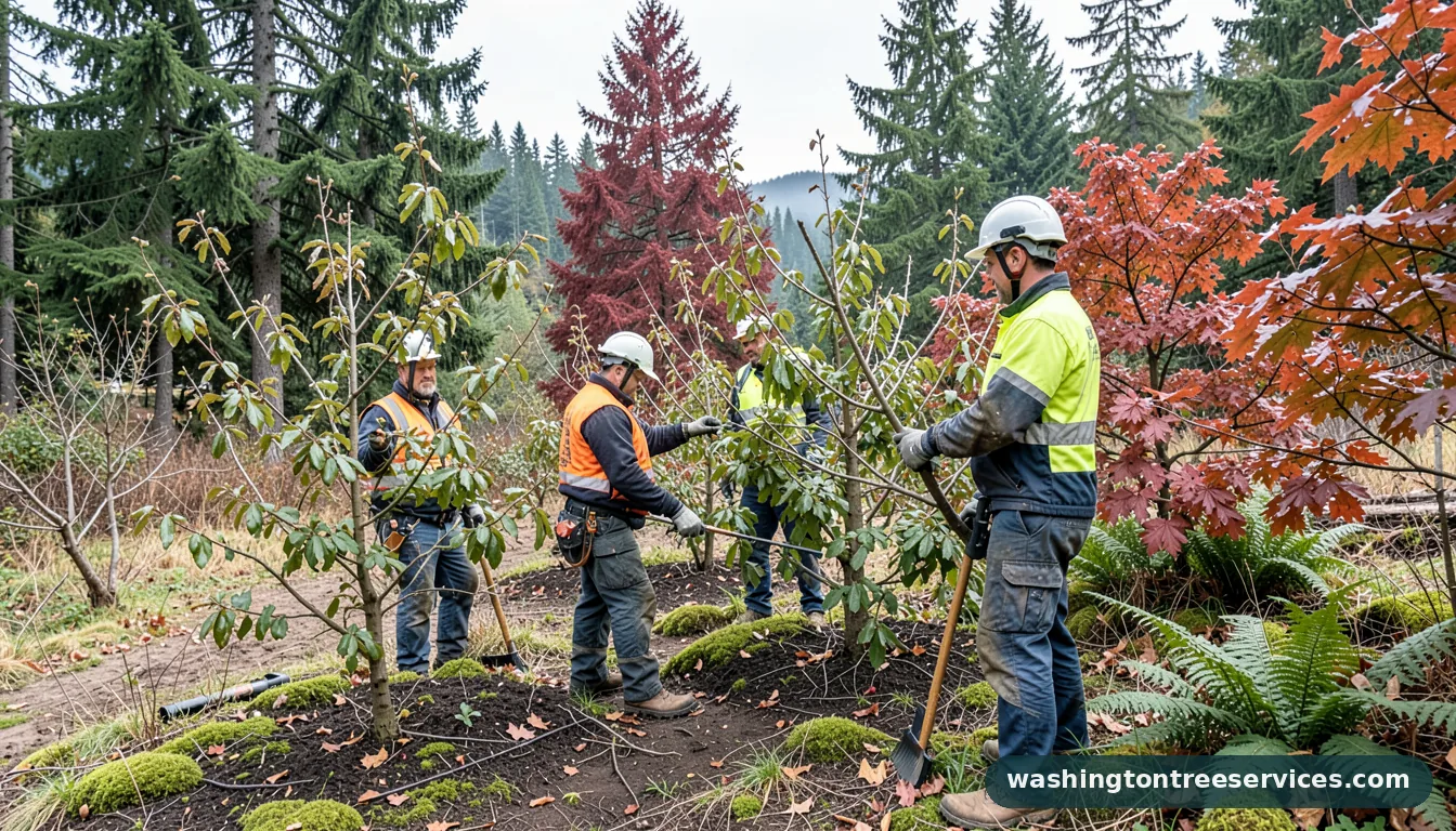 Professional equipment for prune fruit trees in winter in Washington prune fruit trees in winter - tree service equipment and crew in Washington