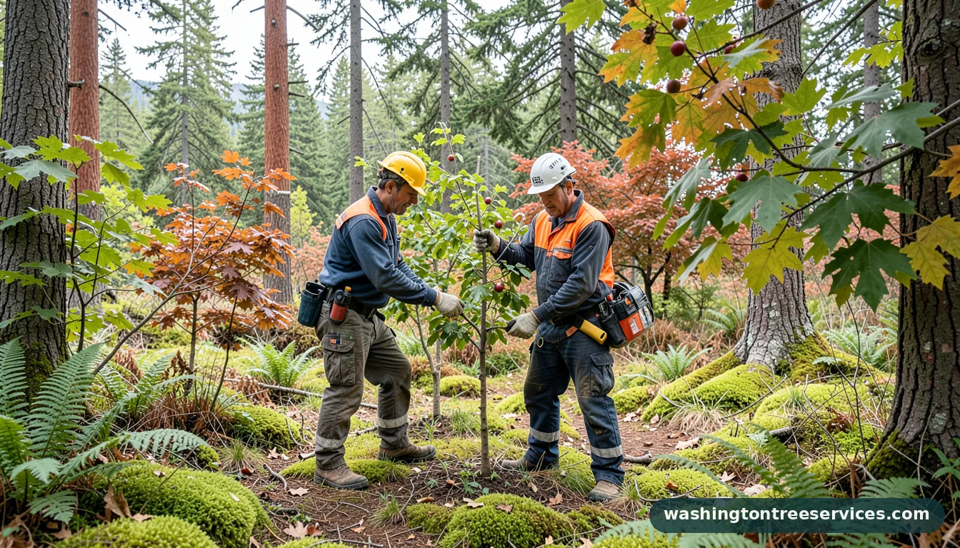 Professional equipment for prune fruit trees in Washington prune fruit trees - tree service equipment and crew in Washington