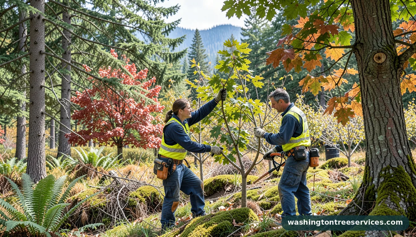 Completed prune fruit trees project by Washington Tree Services prune fruit trees - completed tree work by Washington Tree Services