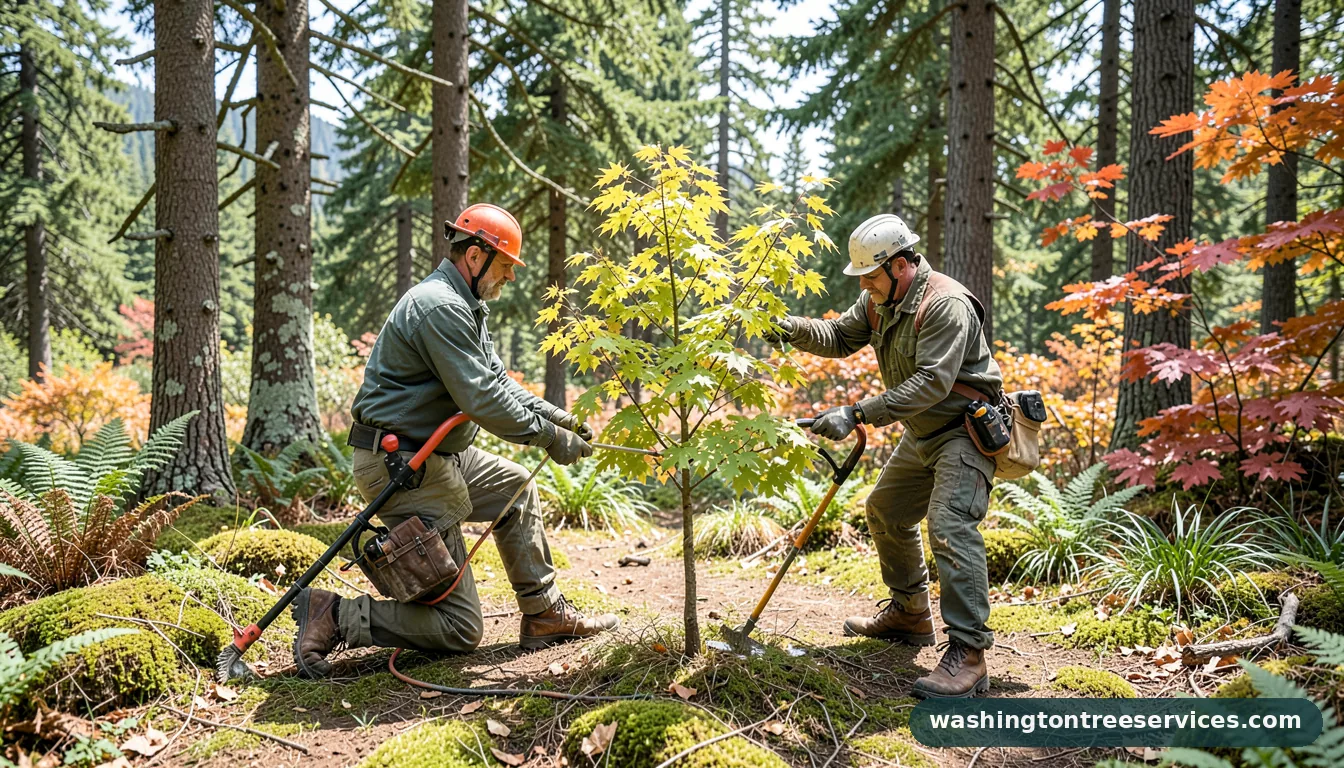 prune laceleaf japanese maple - certified arborists at work in Washington