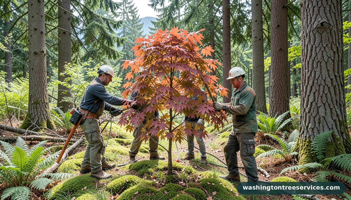 prune laceleaf japanese maple - completed tree work by Washington Tree Services