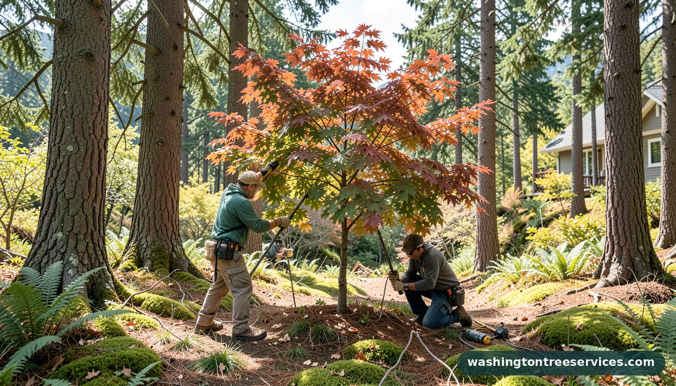 prune maple tree - completed tree work by Washington Tree Services