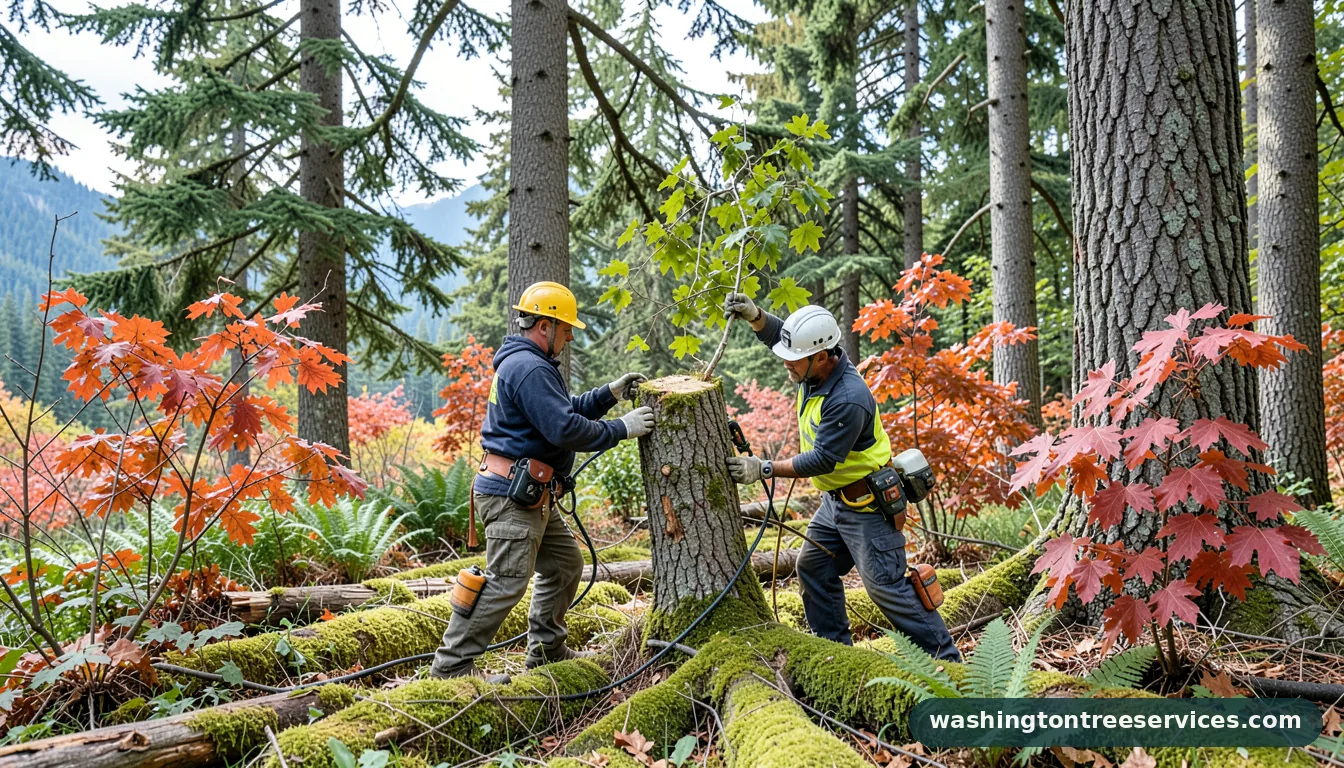 Completed prune tree project by Washington Tree Services prune tree - completed tree work by Washington Tree Services