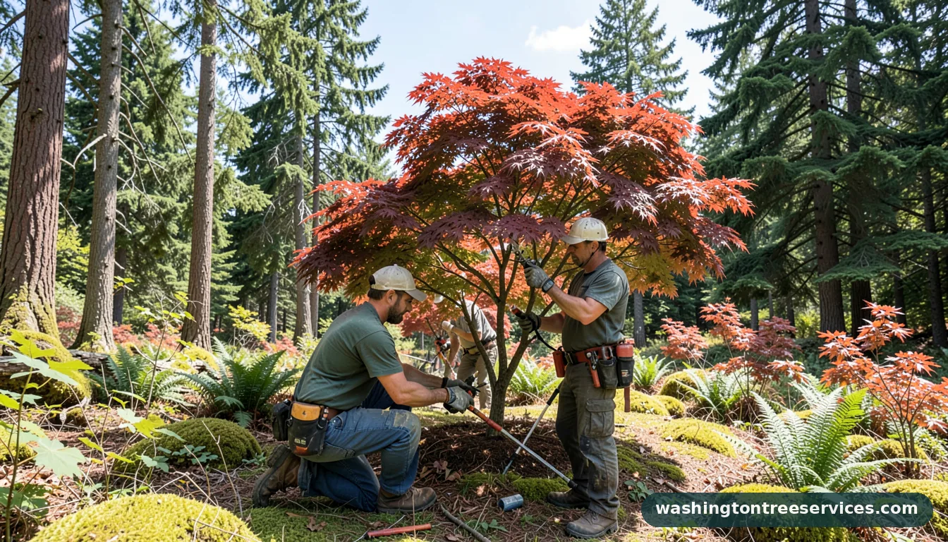 pruning a japanese maple - professional tree service in Washington